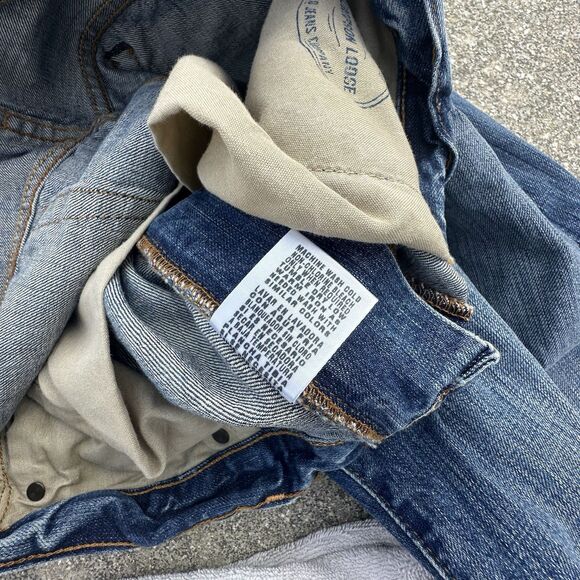 Vintage Polo Ralph Lauren Jeans Mens 34x32 Thompson Loose Fit Slouchy Leg Denim - Picture 9 of 11